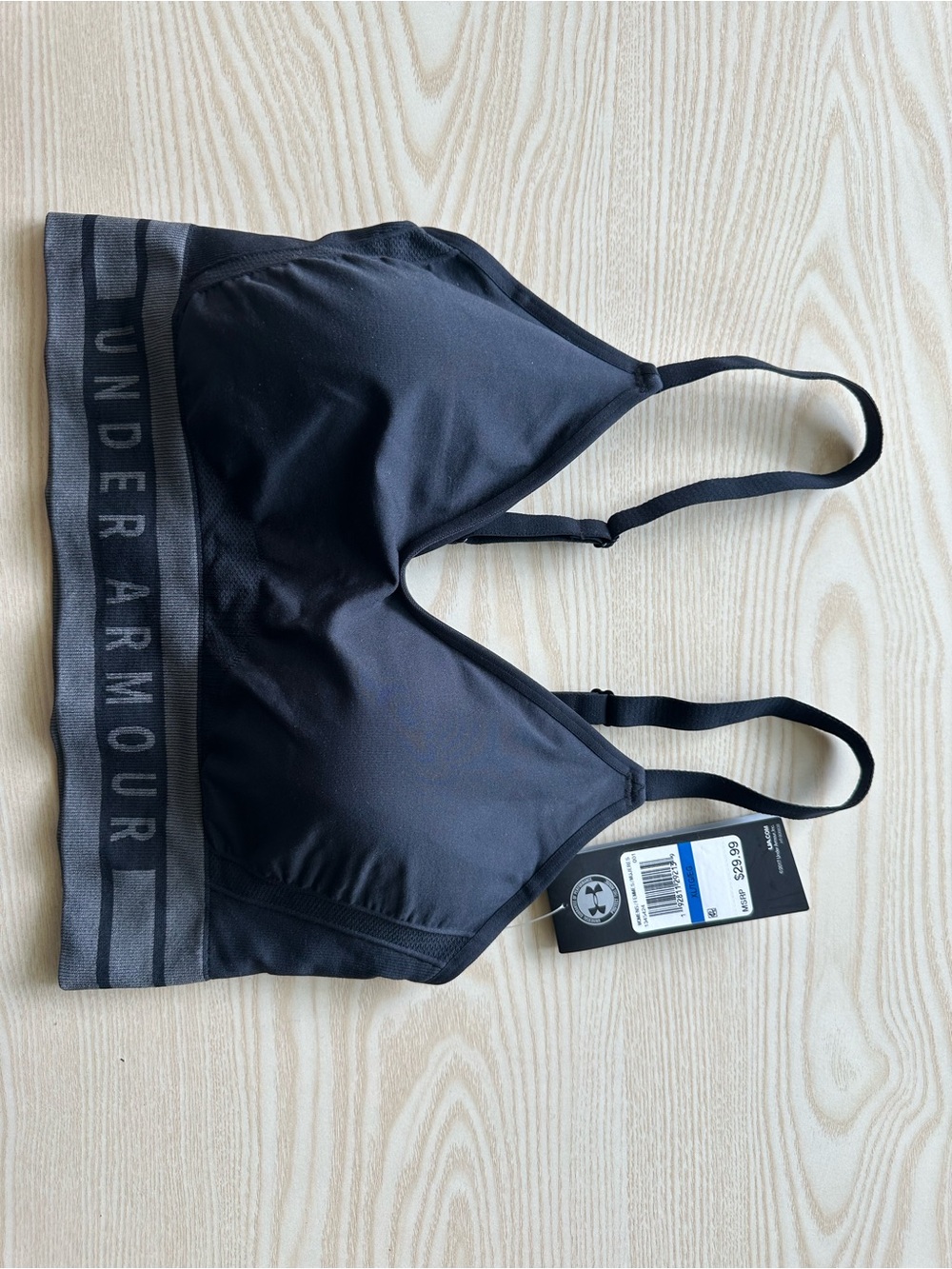 Under Armour Black Sports Bralette with Logo Band